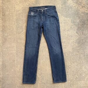 Cinch Jeans Mens 28x34 Blue Medium Wash Slim Straight Stretch Denim Pants Casual